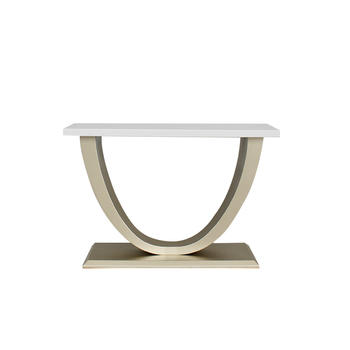 modern console table with Artificial marble top finish base frame