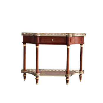 New classic luxurious wooden small console table with drawerS