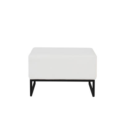hotel furniture modern ottoman bed end stool with black finish metal frame