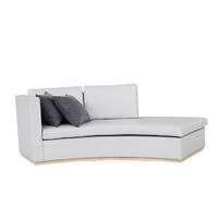 Latest Design Luxury Royal Wood And Velvet Chaise Lounge  sofa for Living Room