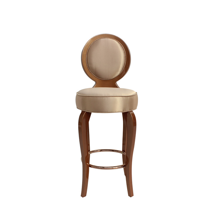 French style furniture round back wooden louris bar stool vintage bar chair