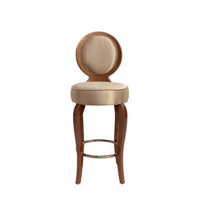 French style furniture round back wooden louris bar stool vintage bar chair