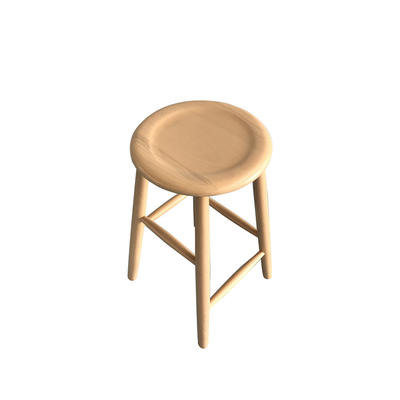 Sturdy Round Seat Stool Bar Chair Wood with 4 Legs for Wholesale
