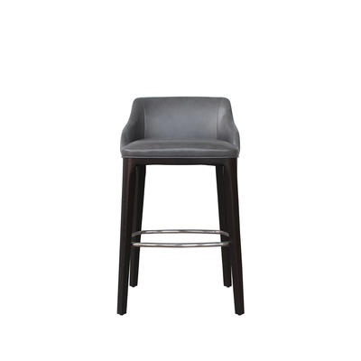 Restaurant and Dining Room PU Leather Upholstery Bar Stools Antique Brown and Black Bar High Chair