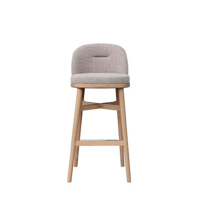 Bar Stool Nordic Rustic Classic High Kitchen Counter Chair Modern  Fabric Wooden Swivel Bar Stool With Back