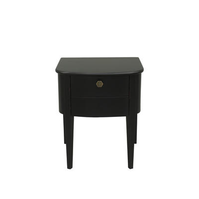 Modern Wooden Nightstand Hotel Bedside Table With 2 Drawer