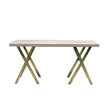 Good quality modern gold stainless steel console table from TaoRong