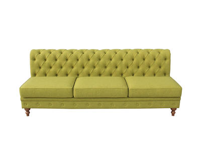 Green color velvet modern design home furniture top quality button tufted living room sofa