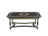 European classical living room furniture luxury square wooden coffee table