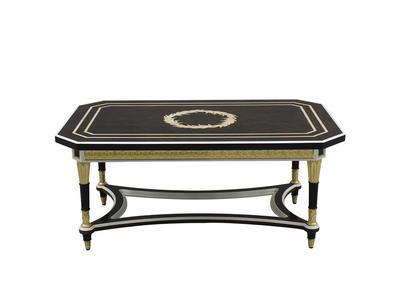 European classical living room furniture luxury square wooden coffee table