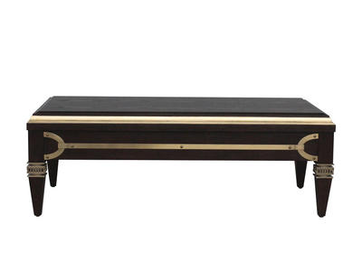 Custom new classic wooden frame black color coffee table for home living room furniture