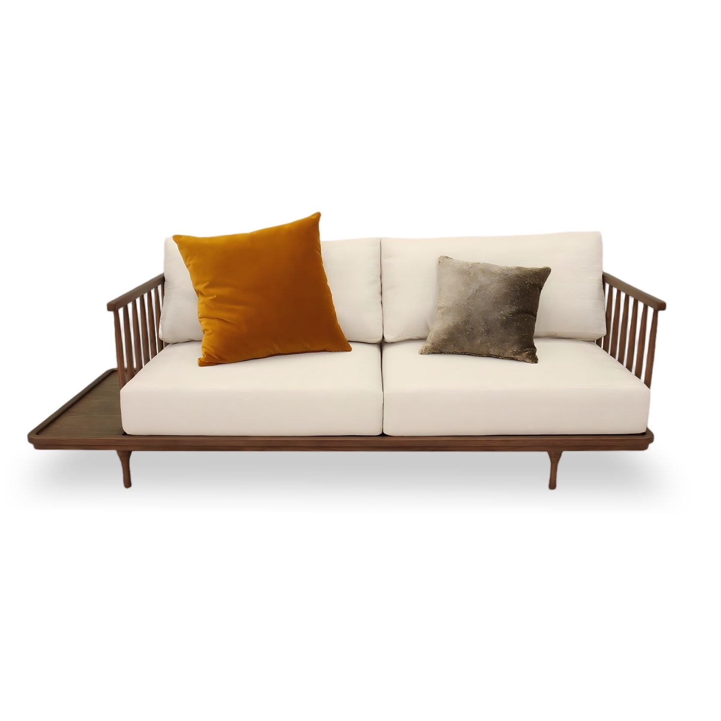 French-style Retro Straight-line Two-seater Sofa